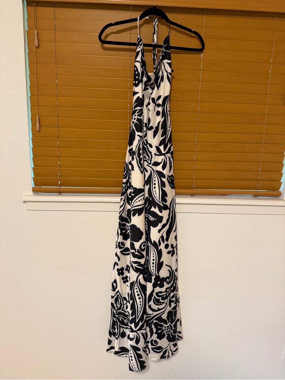 New with Tags - Black & White Halter Maxi Dress